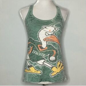 University of Miami Hurricanes Ibis Burnout Racerback Tank Top